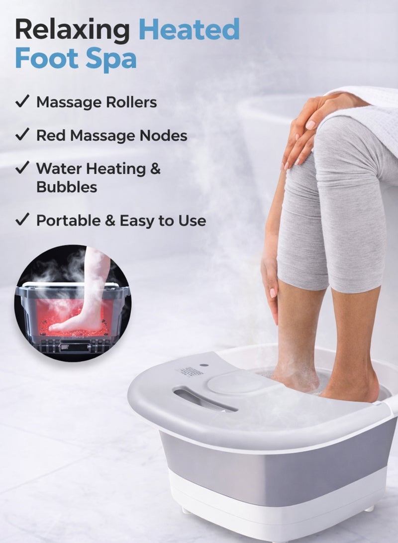 آلة تدليك القدمين الكهربائية دلو قابل للطي لحمام القدم - Image 2